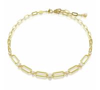 Constella necklace, White, Gold-tone plated