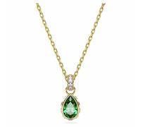 Swarovski Gold Tone Plated Green Stone Pendant Necklace