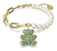 Swarovski Gold Tone Plated Green Teddy Bear Bracelet