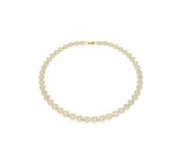 Swarovski Una Angelic Tennis necklace, Round cut, White, Gold-tone plated