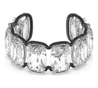 Swarovski Harmonia Mixed Metals White Oversized Floating Crystals Cuff Bangle - Medium