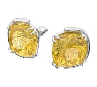 Swarovski Harmonia Yellow Stud Earrings - Silver