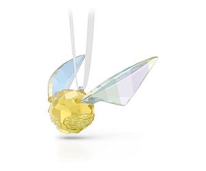Swarovski Harry Potter Snitch Ornament, Yellow and Clear Crystal with a White Satin Ribbon, from the Swarovski Harry Potter Collection