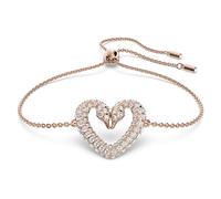 Swarovski Una Rose Gold Swan Heart Bracelet