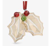 Swarovski Holiday Cheers Gingerbread Holly Leaves Ornament 5656277
