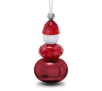 Swarovski Holiday Cheers Santa Claus Ornament, Red Crystals, Lacquered Metal, and White Pearl on White Thread, Part of the Holiday Cheers Collection