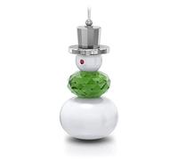 Swarovski Holiday Cheers Snowman Ornament, Multicolored Crystals and Lacquered Metal on White Thread, Part of the Holiday Cheers Collection