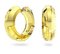 Swarovski Hoop Earrings, Fully Cut Yellow Crystal with a Subtle Aluminium Fastener, from the Lucent collection