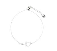 Swarovski Womens Bangle, Crystals, Rhodium Plated, Zirconia / White, Medium