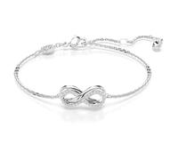 Swarovski Hyperbola bracelet, Infinity, White, Rhodium plated