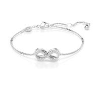 Swarovski Hyperbola bracelet, Infinity, White, Rhodium plated