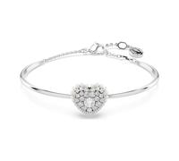 Swarovski Hyperbola White Heart Rhodium Plated Bangle