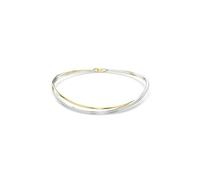Swarovski Hyperbola Choker Necklace, Overlapping Design with Clear Round-Cut Stones in a Mixed Metal Finish, Part of the Hyperbola Collection