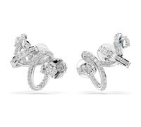Swarovski Hyperbola Clip Earrings Various Cut White Rhodium Plated