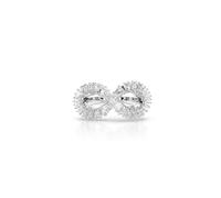 Swarovski Hyperbola Collection Cocktail Ring, Infinity, White, Rhodium plated