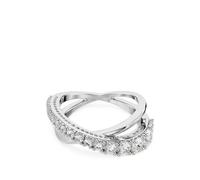 Swarovski Hyperbola crystal-embellished crossover ring - Silver 50
