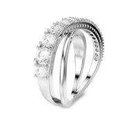 Swarovski Hyperbola crystal-embellished crossover ring - Silver 58