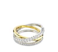 Swarovski Hyperbola crystal-embellished crossover rings - Gold OS