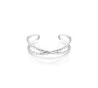 Swarovski Hyperbola cuff, Infinity, White, Rhodium plated