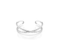 Swarovski Hyperbola cuff, Infinity, White, Rhodium plated