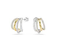 Swarovski Hyperbola hoop earrings, Mixed cuts, Mini, White, Mixed metal finish