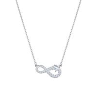 Swarovski Infinity necklace, Infinity, White, Rhodium plated
