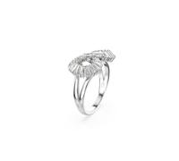 Hyperbola cocktail ring, Infinity, White, Rhodium plated