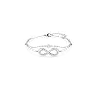 Swarovski Hyperbola bangle, Infinity, White, Rhodium plated
