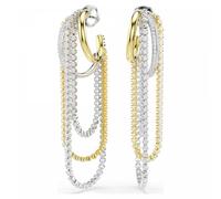 Swarovski Hyperbola Layered Round Cut White Mix Finish Earrings
