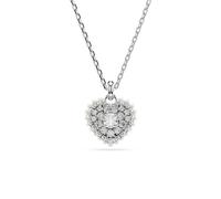 Swarovski Hyperbola pendant, Heart, White, Rhodium plated