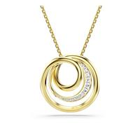 Swarovski Hyperbola necklace, Round cut, White, Gold-tone plated