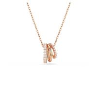 Swarovski Hyperbola pendant, Mixed cuts, White, Rose gold-tone plated