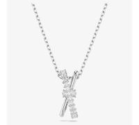 Swarovski Hyperbola pendant, Mixed cuts, Twist, White, Rhodium plated