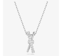 Swarovski Hyperbola pendant, Mixed cuts, Twist, White, Rhodium plated