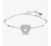 Swarovski Hyperbola Rhodium Plated White Heart Bangle 5684385