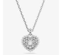 Swarovski Hyperbola Rhodium Plated White Heart Necklace 5684386