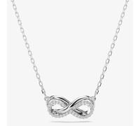 Swarovski Hyperbola pendant, Pavé, Infinity, White, Rhodium plated