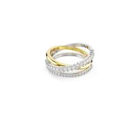 Swarovski Hyperbola ring, Mixed cuts, Clear, Mixed metal finish, Size 8, Crystal, Crystal