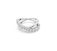 Swarovski Hyperbola Ring, Mixed Cuts, White, Silver-Tone Finish