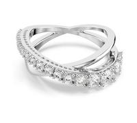 Swarovski Hyperbola Ring, Mixed Cuts, White, Silver-Tone Finish