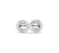 Hyperbola cocktail ring, Infinity, White, Rhodium plated