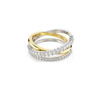 Swarovski Hyperbola Ring Stainless Steel 5714163-55 - Woman - Quartz Gold/Silver 55