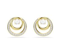 Swarovski Jewellery Swarovski Hyperbola Round Cut Gold Tone Stud Earrings 1.5 x 1.5cm