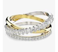 Swarovski Hyperbola Two Colour Mixed Cuts Three Row Ring 5689729