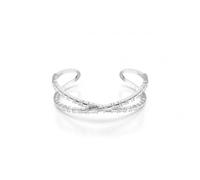 Swarovski Hyperbola White Rhodium Plated Infinity Cuff Bangle 5677626