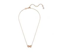 Swarovski Hyperbola White Rose Gold-tone Plated Pavé Infinity Pendant