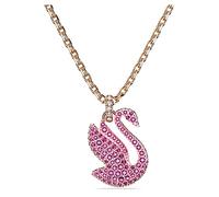 Swarovski Iconic Swan Pendant, Swan, Medium, Pink, Rose Gold-tone Plated