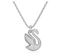 Swarovski Iconic Swan pendant, Swan, Small, White, Rhodium plated