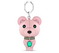Swarovski Icons Stainless Steel Pink Bear Keyring 5650128 - Crystal / Stainless Steel