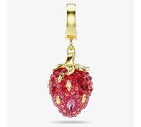 Swarovski Idyllia 18ct Gold Tone Plated Crystal Strawberry Charm 5743136